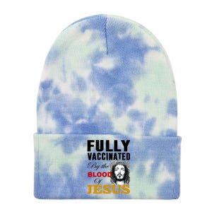 Fully Vaccinated By The Blood Of Jesus Tie Dye 12in Knit Beanie