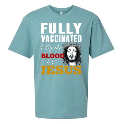 Fully Vaccinated By The Blood Of Jesus Sueded Cloud Jersey T-Shirt