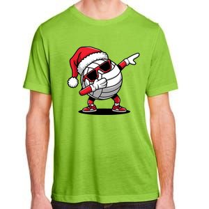 Funny Volleyball Ball Santa Hat Dabbing Xmas Pajamas Adult ChromaSoft Performance T-Shirt