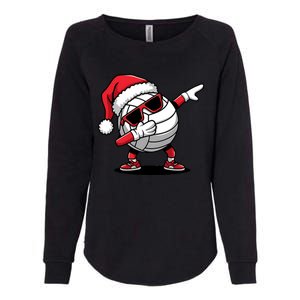 Funny Volleyball Ball Santa Hat Dabbing Xmas Pajamas Womens California Wash Sweatshirt