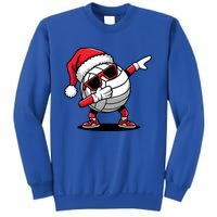 Funny Volleyball Ball Santa Hat Dabbing Xmas Pajamas Sweatshirt