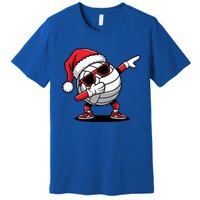 Funny Volleyball Ball Santa Hat Dabbing Xmas Pajamas Premium T-Shirt