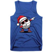 Funny Volleyball Ball Santa Hat Dabbing Xmas Pajamas Tank Top