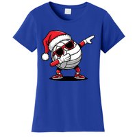 Funny Volleyball Ball Santa Hat Dabbing Xmas Pajamas Women's T-Shirt