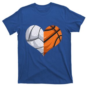 Funny Volleyball Basketball Heart Mom Dad Mama Mothers Day Cool Gift T-Shirt