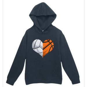 Funny Volleyball Basketball Heart Mom Dad Mama Mothers Day Cool Gift Urban Pullover Hoodie