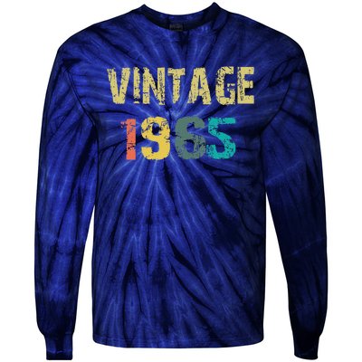 Funny Vintage Born In 1965 Retro 54th Birthday Gifts Tie-Dye Long Sleeve Shirt