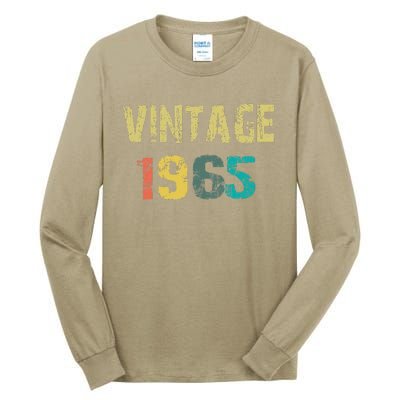 Funny Vintage Born In 1965 Retro 54th Birthday Gifts Tall Long Sleeve T-Shirt