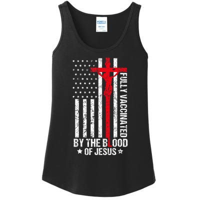 Fully Vaccinated By The Blood Of Jesus Christian Ladies Essential Tank