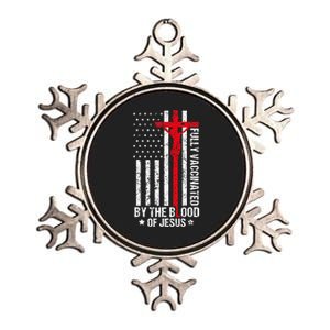 Fully Vaccinated By The Blood Of Jesus Christian Metallic Star Ornament