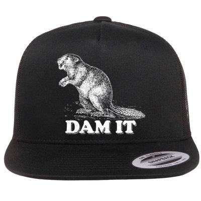 Funny Vintage Beaver Dam It Flatbill Hat