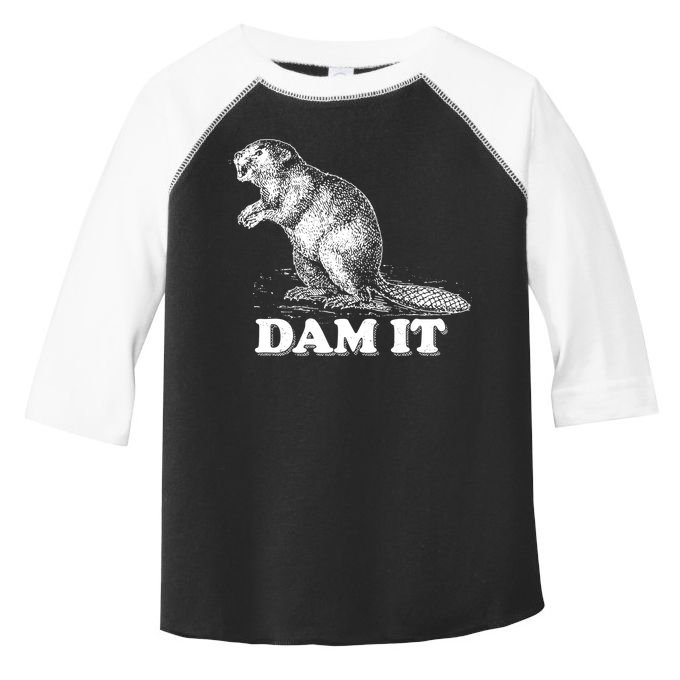 Funny Vintage Beaver Dam It Toddler Fine Jersey T-Shirt