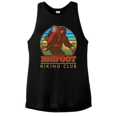 Funny Vintage Bigfoot Hiking Club Ladies PosiCharge Tri-Blend Wicking Tank