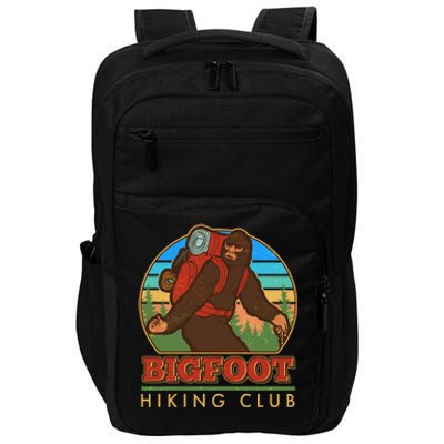 Funny Vintage Bigfoot Hiking Club Impact Tech Backpack