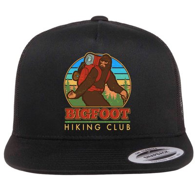 Funny Vintage Bigfoot Hiking Club Flatbill Hat