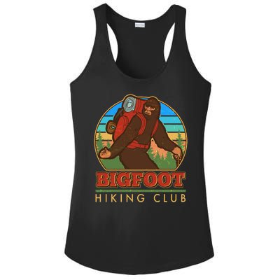 Funny Vintage Bigfoot Hiking Club Ladies PosiCharge Competitor Racerback Tank