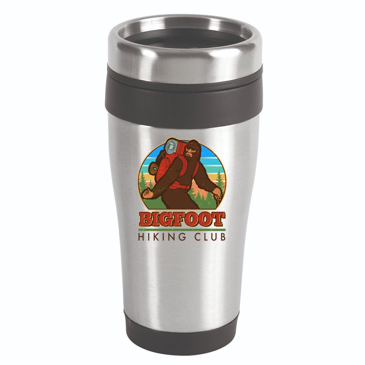 Funny Vintage Bigfoot Hiking Club 16oz Travel Tumbler