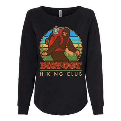 Funny Vintage Bigfoot Hiking Club Womens California Wash Sweatshirt