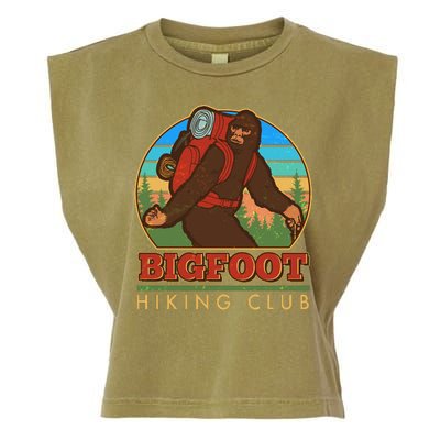 Funny Vintage Bigfoot Hiking Club Garment-Dyed Women's Muscle Tee