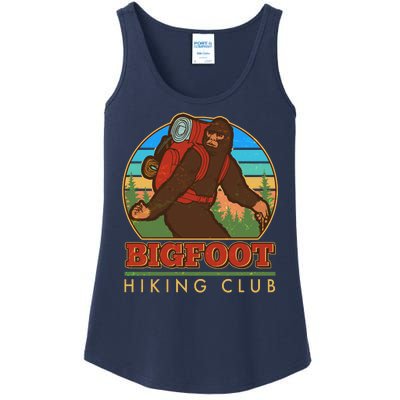 Funny Vintage Bigfoot Hiking Club Ladies Essential Tank