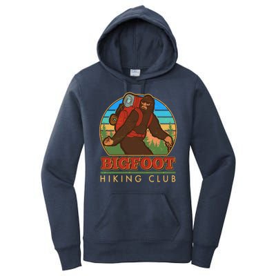 Funny Vintage Bigfoot Hiking Club Women's Pullover Hoodie