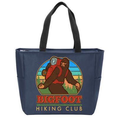 Funny Vintage Bigfoot Hiking Club Zip Tote Bag