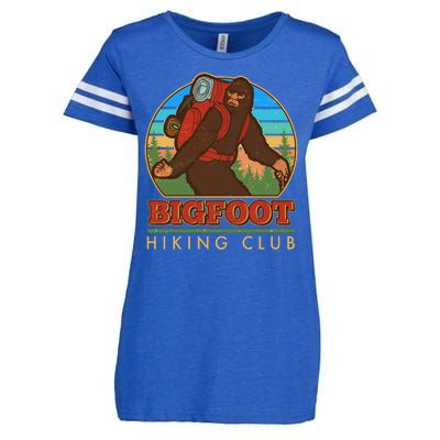 Funny Vintage Bigfoot Hiking Club Enza Ladies Jersey Football T-Shirt