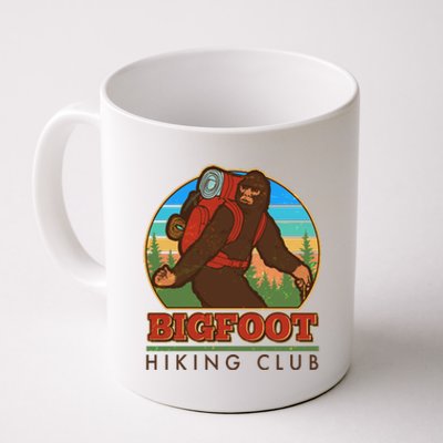 Funny Vintage Bigfoot Hiking Club Coffee Mug