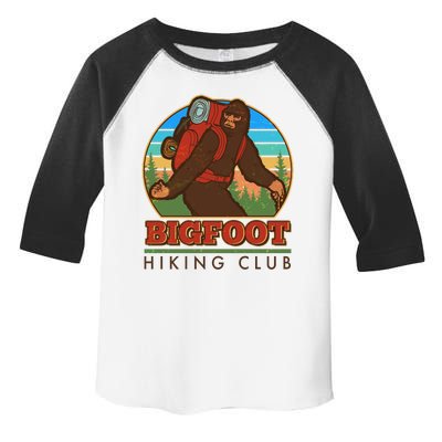 Funny Vintage Bigfoot Hiking Club Toddler Fine Jersey T-Shirt