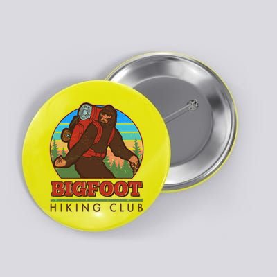 Funny Vintage Bigfoot Hiking Club Button