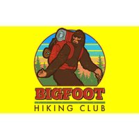 Funny Vintage Bigfoot Hiking Club Bumper Sticker