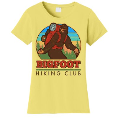 Funny Vintage Bigfoot Hiking Club Women's T-Shirt