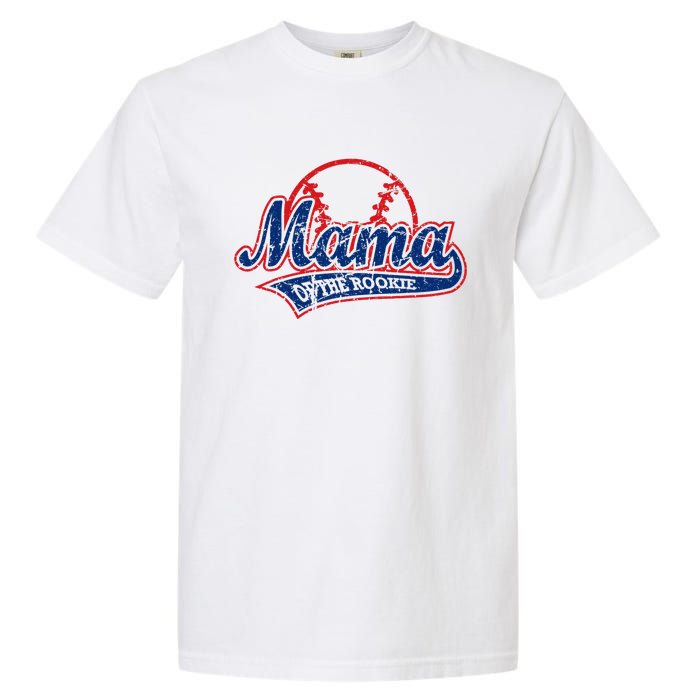 Funny Vintage Baseball Mama of the Rookie Garment-Dyed Heavyweight T-Shirt