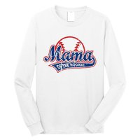 Funny Vintage Baseball Mama of the Rookie Long Sleeve Shirt