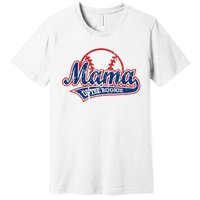 Funny Vintage Baseball Mama of the Rookie Premium T-Shirt