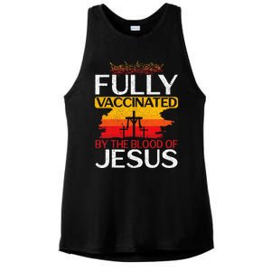 Fully Vaccinated By The Blood Of Jesus Gift For A For Jesus Ladies PosiCharge Tri-Blend Wicking Tank