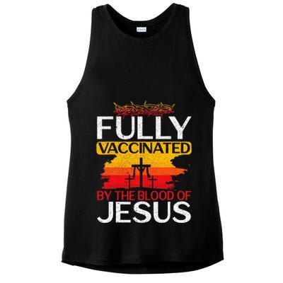 Fully Vaccinated By The Blood Of Jesus Gift For A For Jesus Ladies PosiCharge Tri-Blend Wicking Tank