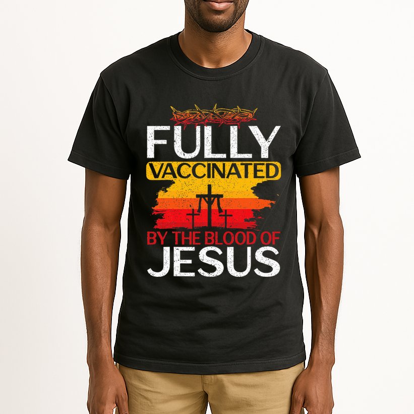Fully Vaccinated By The Blood Of Jesus Gift For A For Jesus Tall T-Shirt