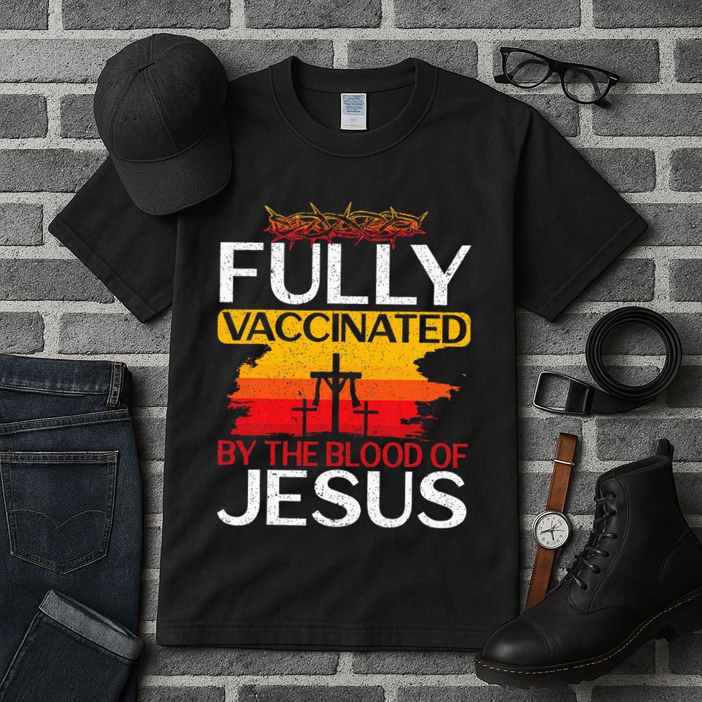 Fully Vaccinated By The Blood Of Jesus Gift For A For Jesus Tall T-Shirt