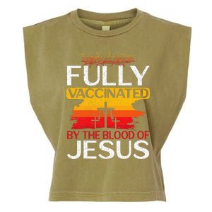 Fully Vaccinated By The Blood Of Jesus Gift For A For Jesus Garment-Dyed Women's Muscle Tee