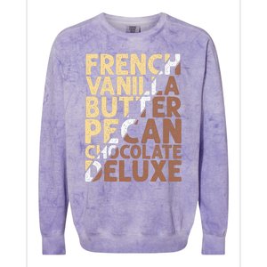 French Vanilla Butter Pecan Chocolate Deluxe Colorblast Crewneck Sweatshirt