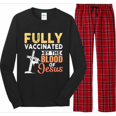 Fully Vaccinated By The Blood Of Jesus Long Sleeve Pajama Set