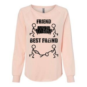 Friend Vs Best Friend Funny BFF Bestie Womens California Wash Sweatshirt