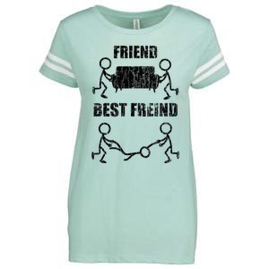 Friend Vs Best Friend Funny BFF Bestie Enza Ladies Jersey Football T-Shirt