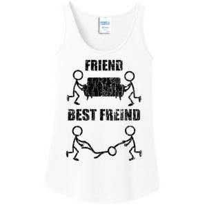 Friend Vs Best Friend Funny BFF Bestie Ladies Essential Tank