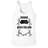 Friend Vs Best Friend Funny BFF Bestie Ladies PosiCharge Competitor Racerback Tank