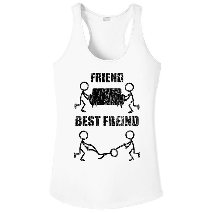 Friend Vs Best Friend Funny BFF Bestie Ladies PosiCharge Competitor Racerback Tank