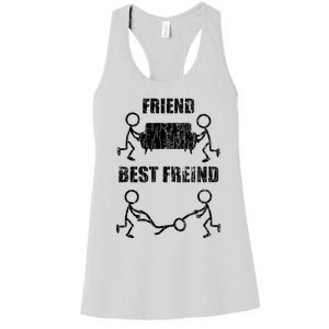 Friend Vs Best Friend Funny BFF Bestie Women's Racerback Tank