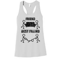 Friend Vs Best Friend Funny BFF Bestie Women's Racerback Tank