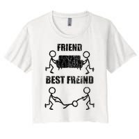 Friend Vs Best Friend Funny BFF Bestie Women's Crop Top Tee